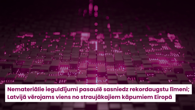Ilustratīvs digitāls datu tīkls violetos toņos