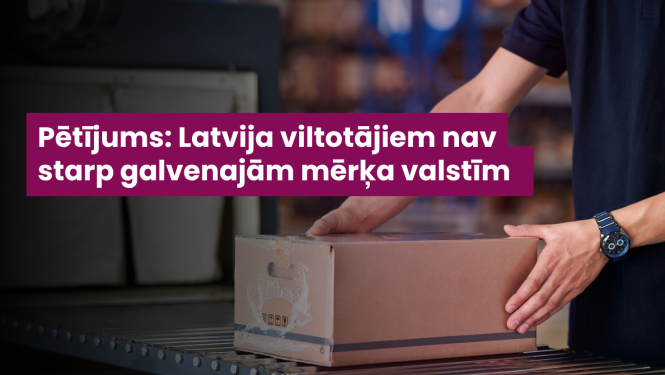 Ilustratīvs attēls ar sūtījuma paku uz kontroles lentas