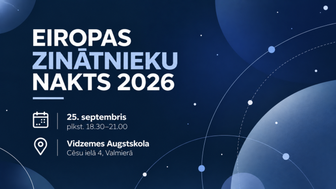 Abstrakts Eiropas Zinātnieku nakts 2026 vizuālis