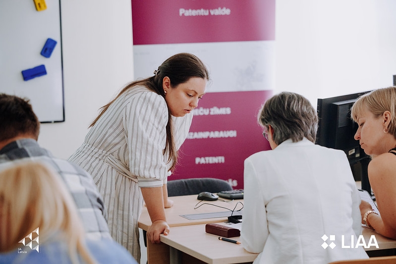 Patentu valdes darbnīcas vadītāja un dalībnieki