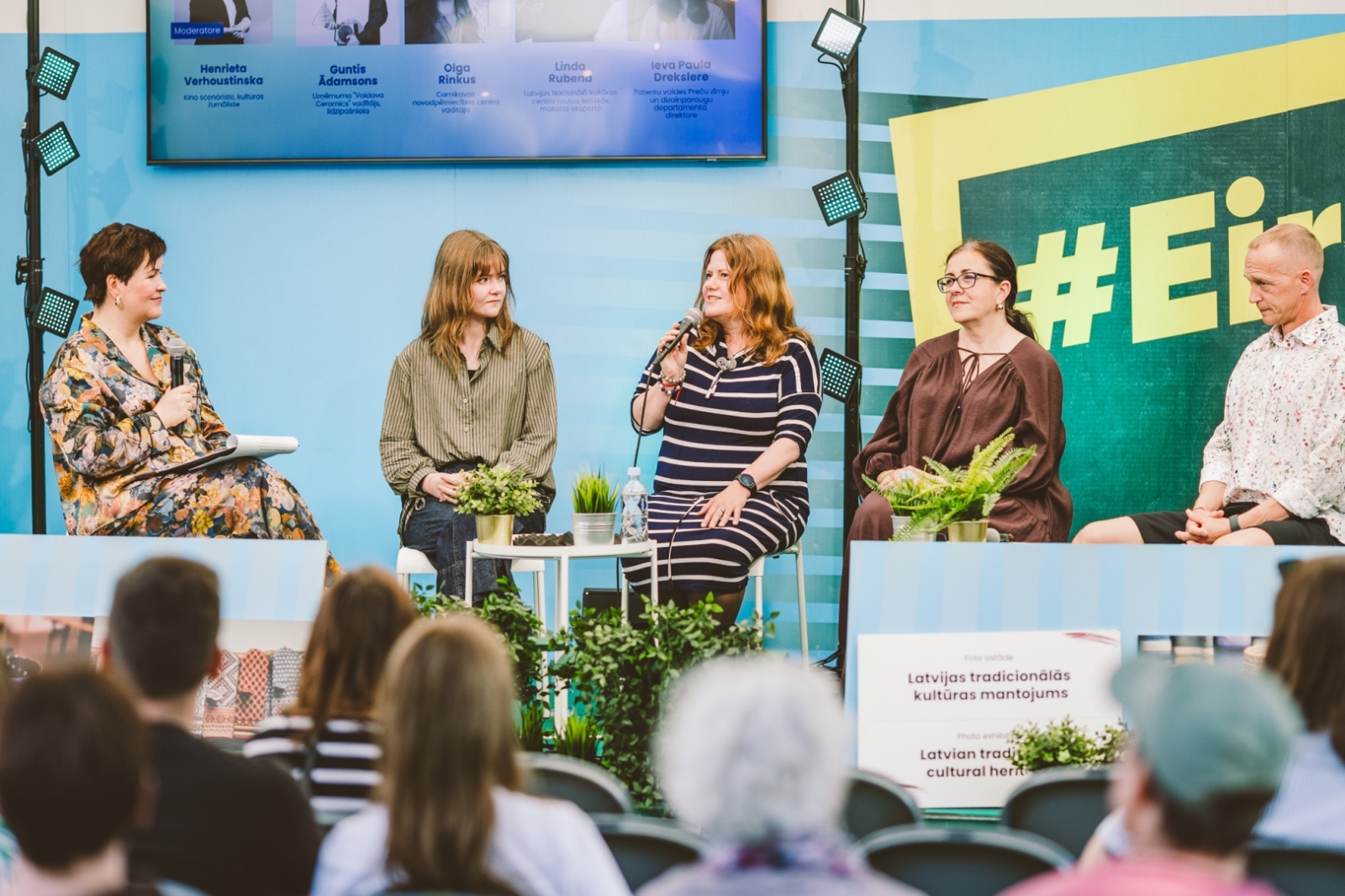 Diskusijas dalībnieki: moderatore H. Verhoustinska, I.P.Drekslere, O. Rinkus, L. Rubena, G. Ādamsons
