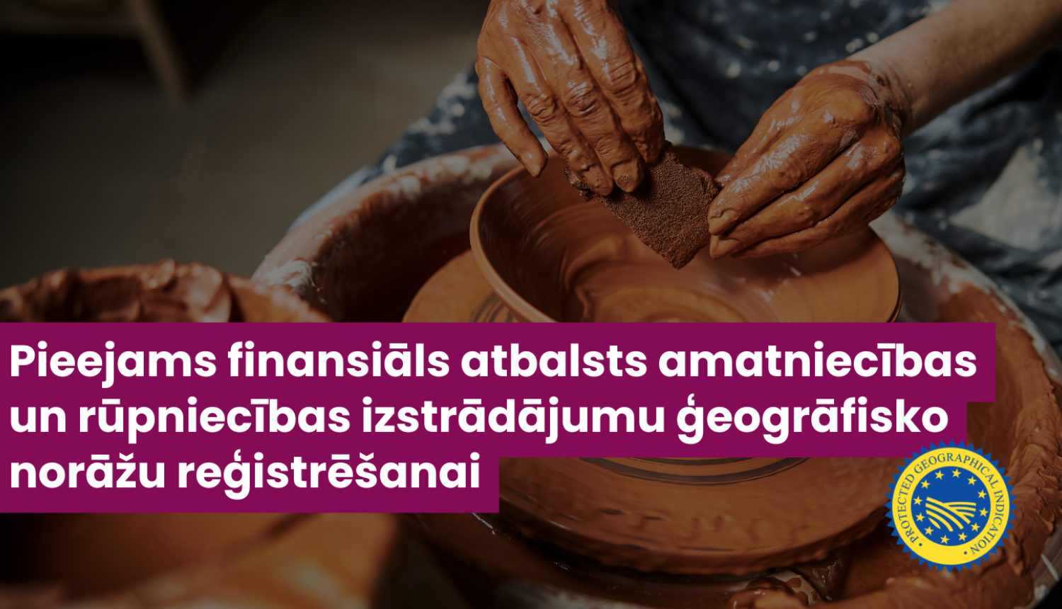 Vizuāls attēlojums ziņai ar keramikas trauku darināšanu 