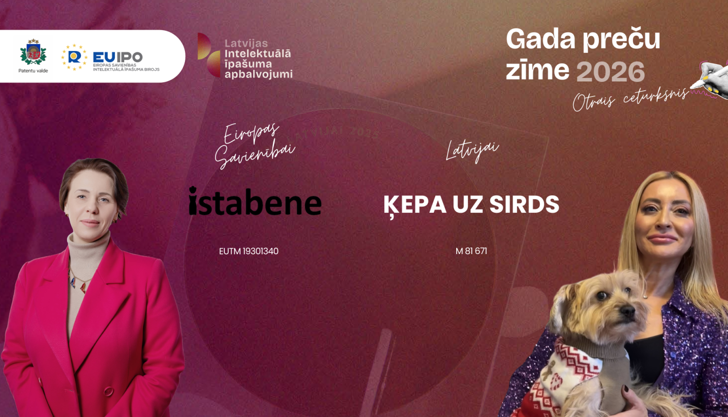 Gada preču zīmes 2026 otrā ceturkšņa nominanti, bildē redzama J.Baranova un I.Kreicberga