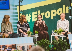 Diskusijas dalībnieki: I.P.Drekslere, O. Rinkus, L. Rubena, G. Ādamsons