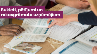 bukleti, pētījumi un rokasgrāmata