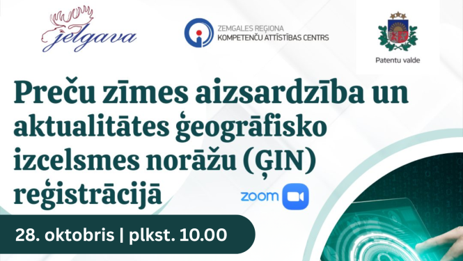 Vizuālis ar virsrakstu un logo