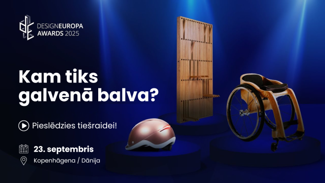 Baneris par Dizaina balvas ceremoniju
