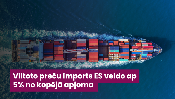 Ilustratīvs attēls ar kuģa kravas konteineriem