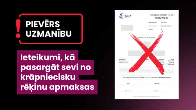 Ilustratīvs attēls ar pārsvītrotu rēķinu