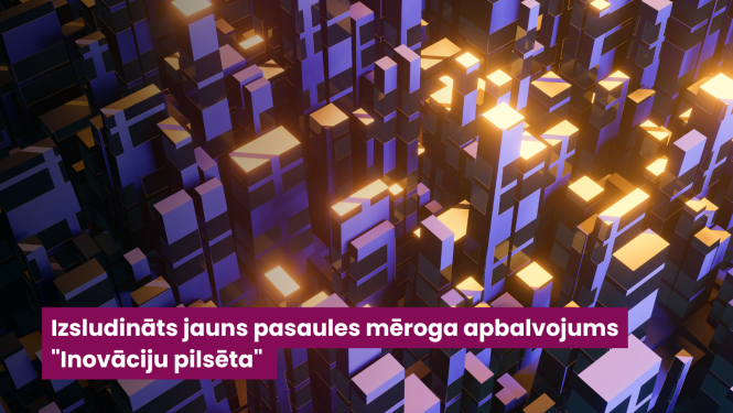 Abstrakta pilsētas vizualizācija ar izgaismotiem elementiem