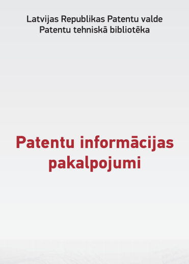 patentu info pakalpojumu bukleta vāks 