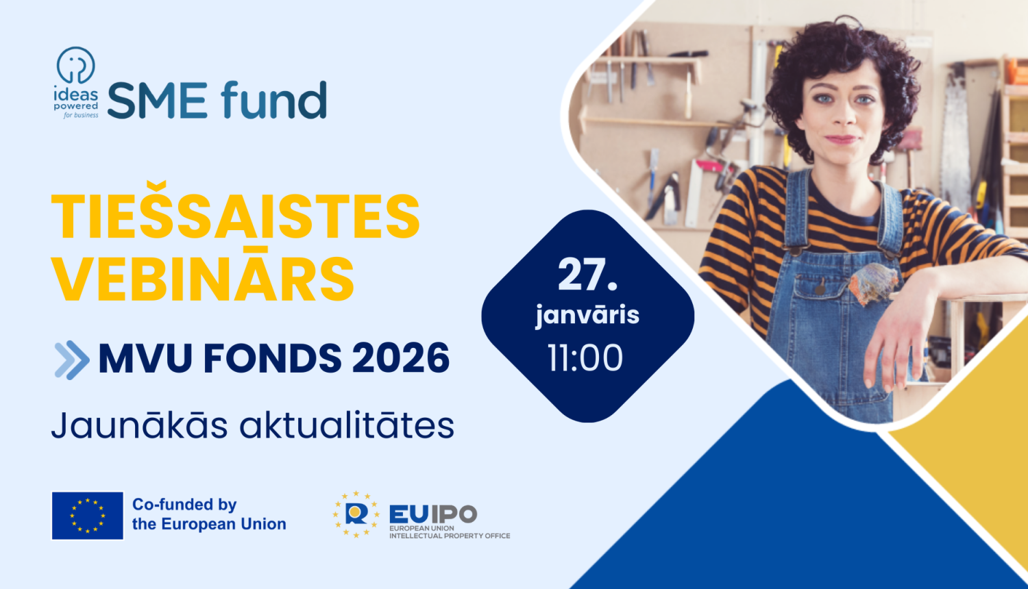 MVU fonda 2026 pasākuma baneris ar norises laiku un datumu