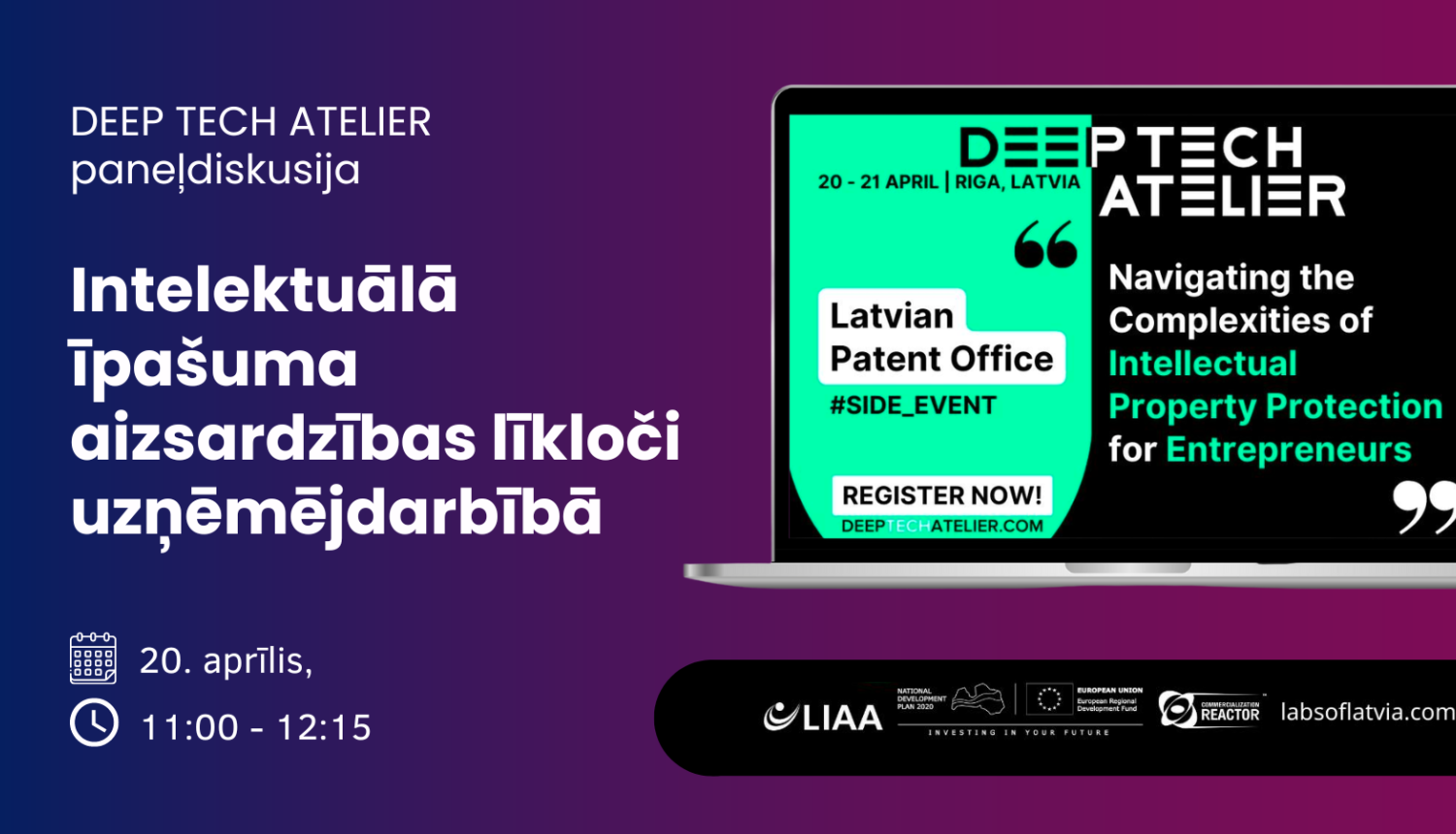 vizuāls semināra baneris