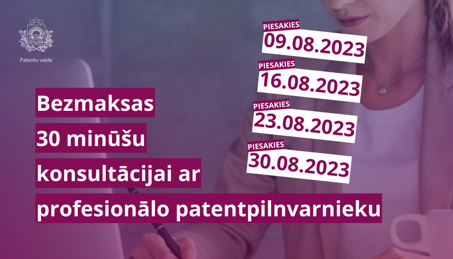 Bezmaksas konultācijas augustā