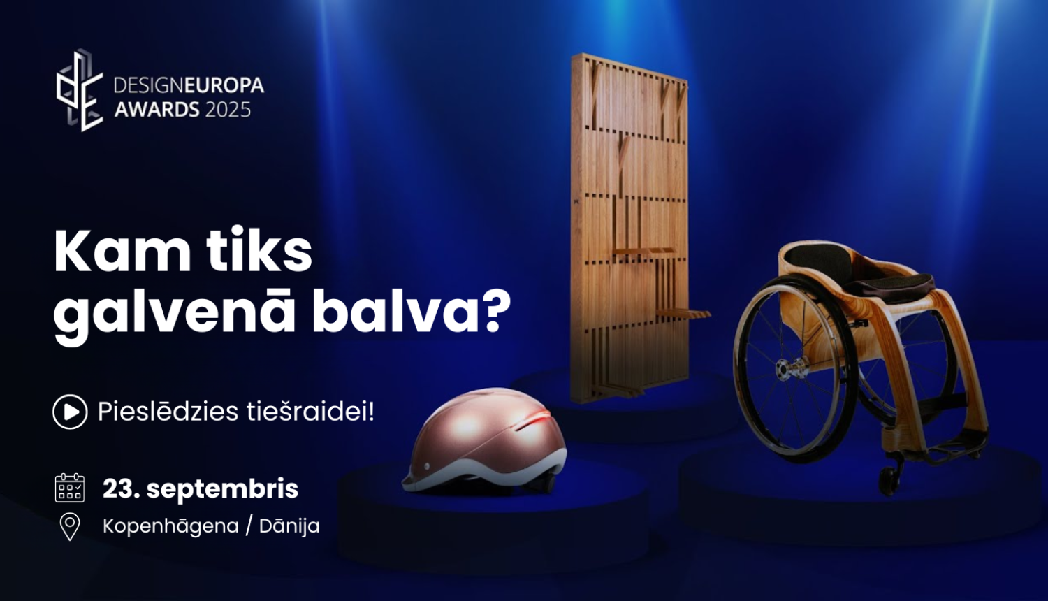 Baneris par Dizaina balvas ceremoniju