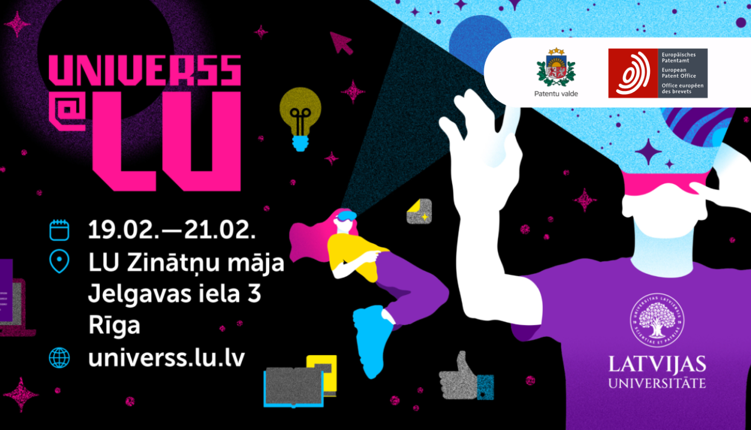 vizuālis notikumam Universums Latvijas universitāte