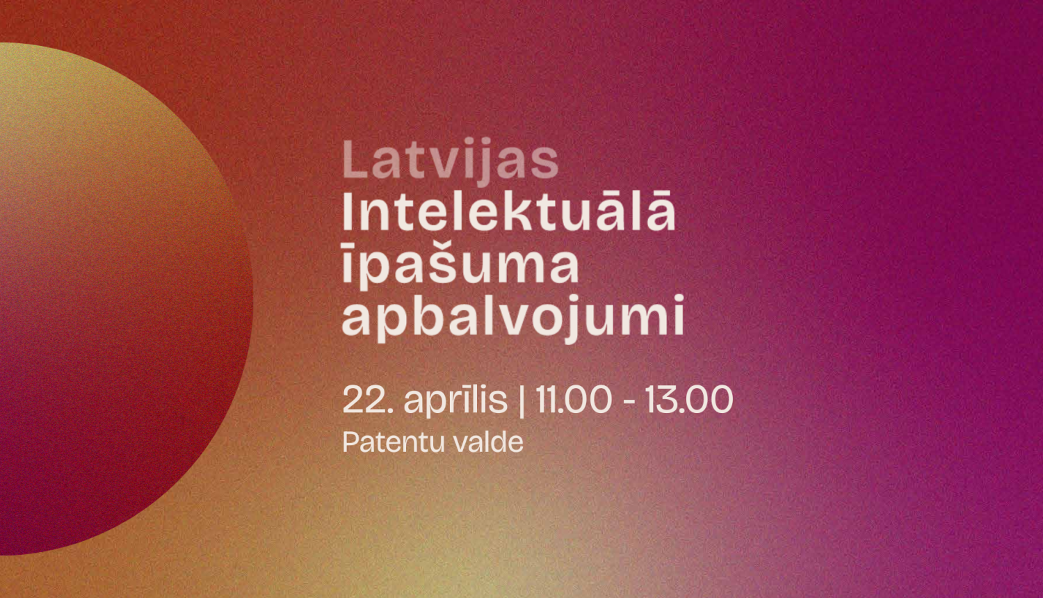 Intelektuālā īpašuma apbalvojumu ceremonija, pasākuma vizuālis