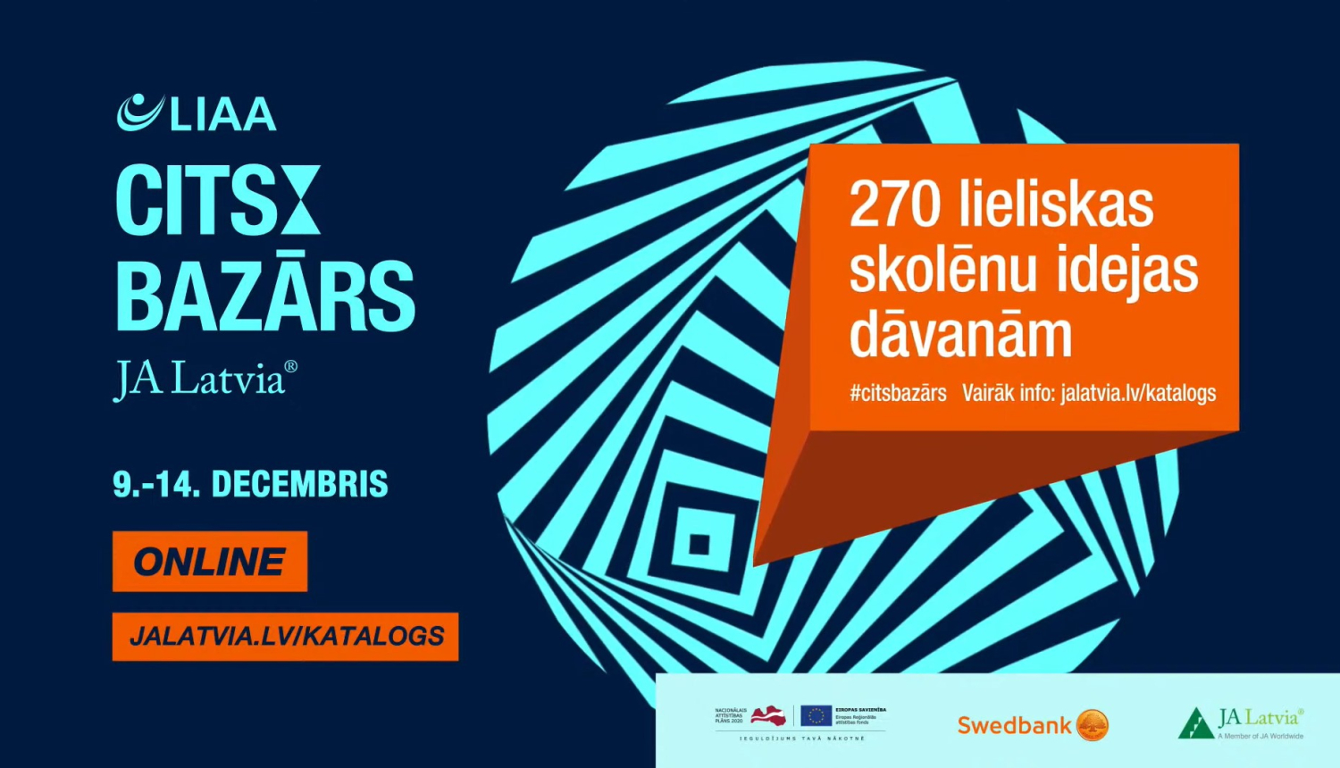 Junior Achievement Latvia pasākums "CITS BAZĀRS ziemā"