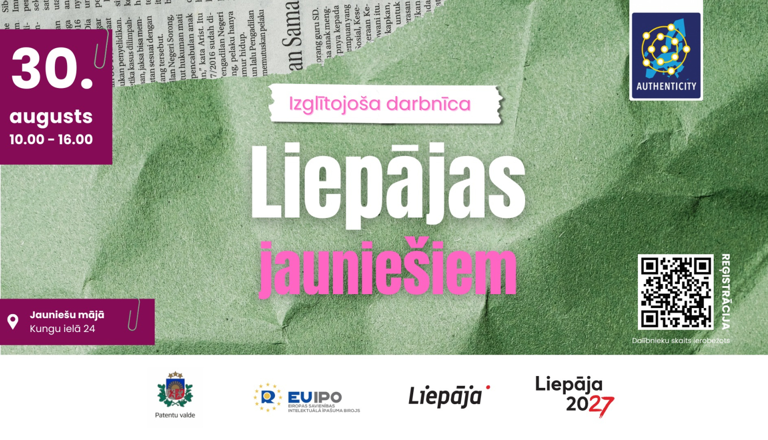 Izglītojoša darbnīca Liepājas jauniešiem