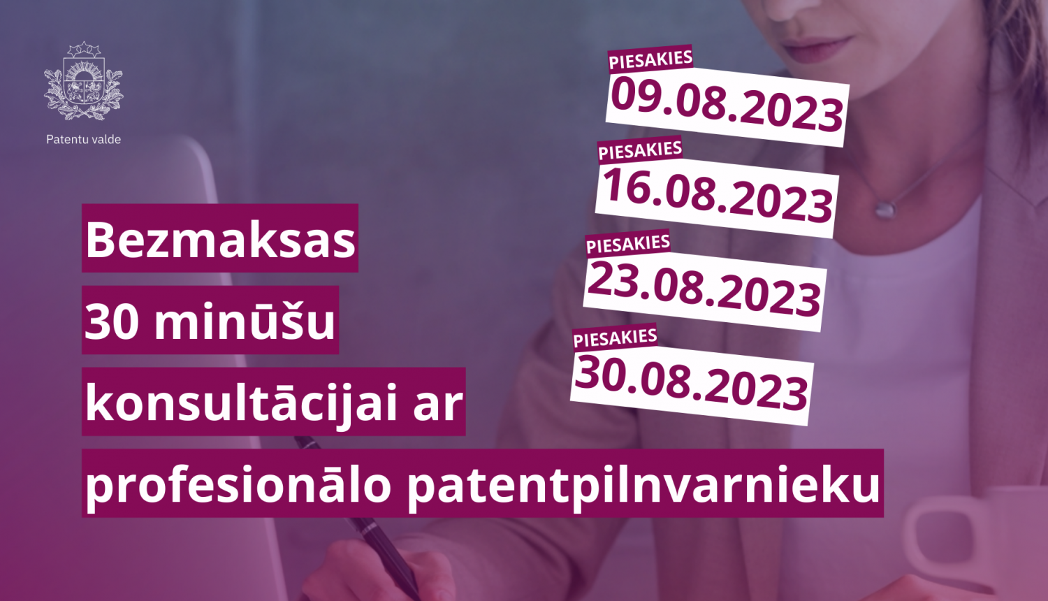 Bezmaksas konultācijas augustā
