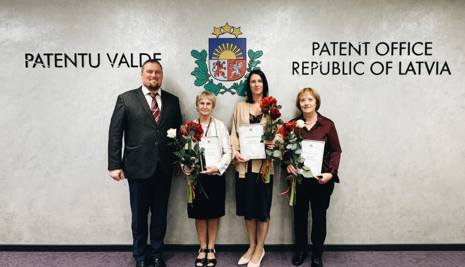 Patentu valdes kolēģes saņem Tieslietu ministrijas apbalvojumus 