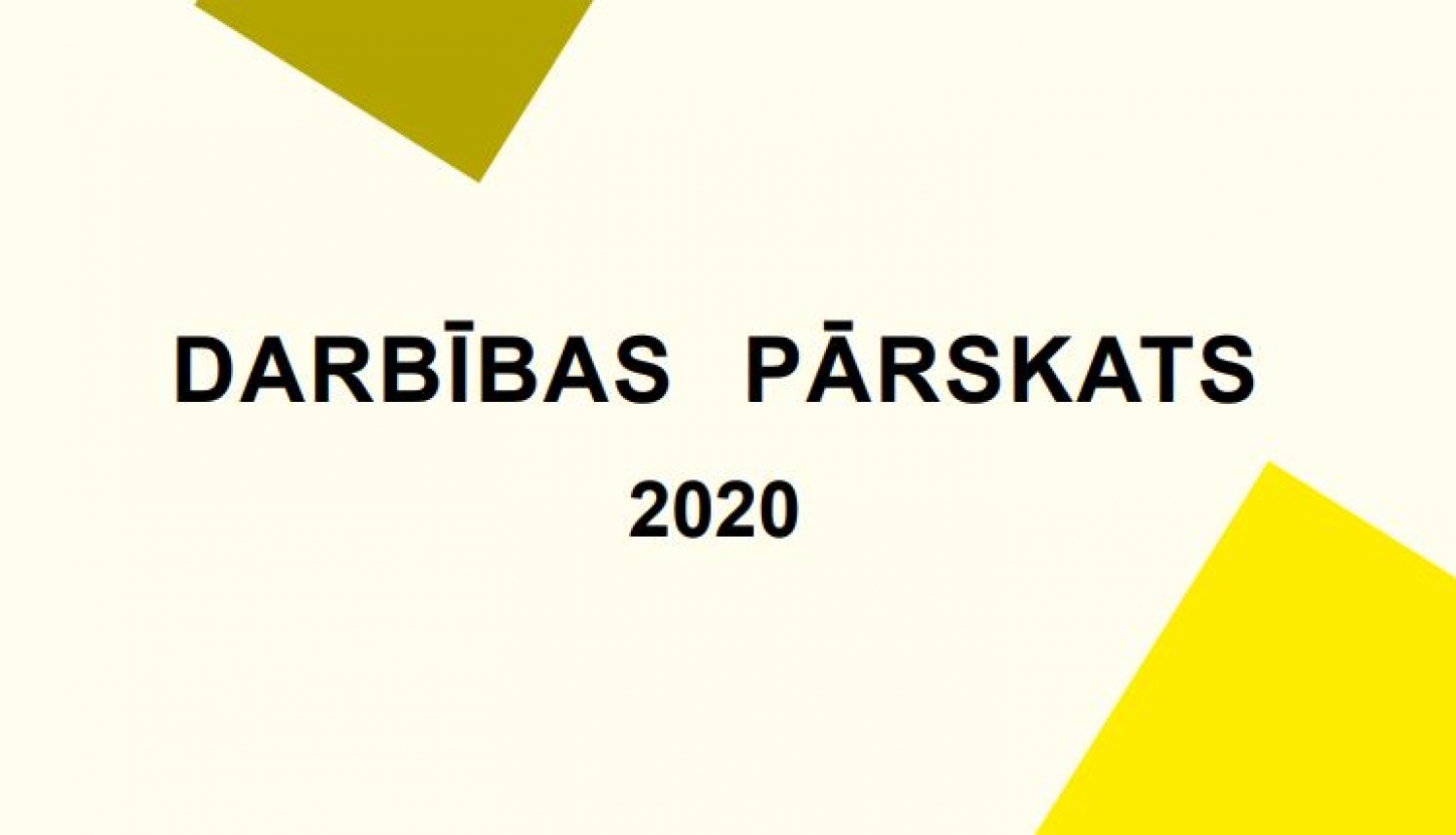 darbības pārskats 2020 vāka noformējums